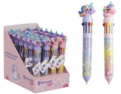 EXP 24 BOLIGRAFOS 10 COLORES UNICORNIOS