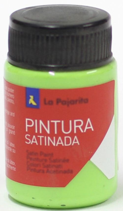 C/6 FRASCO PINTURA ACETINADA A PAJARITA VERDE LORO L37