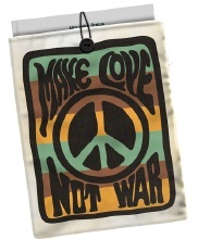 Funda acolchada para libros make love not war 21x28cm