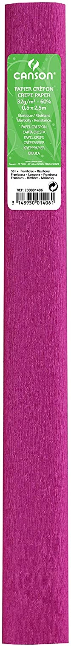 (S) ROLLO CONTINUO PAPEL CRESPON 50X250CM FRAMBUESA 30G