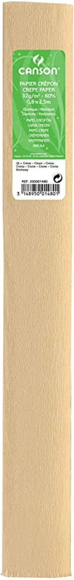 ROTLLO CONTINUO PAPER CRESPON 50X250CM CREMA 30G