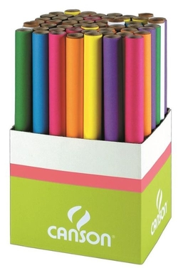 EXP 50 ROLO PAPEL SEDA 50X500CM 20G SORTIDO CANSON