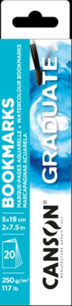 C/20 marcapaginas 5x19 canson graduate acuarela fino 25og