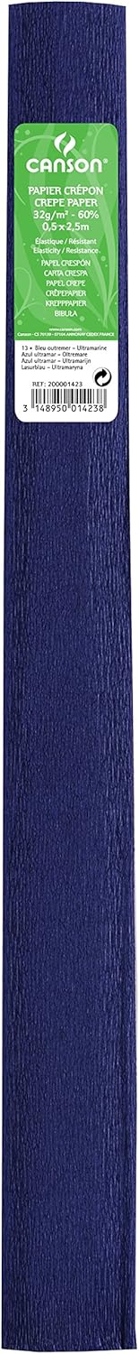 PAQ/10 ROLLO CONTINUO PAPEL CRESPON 50X250CM ULTRAMAR 32G