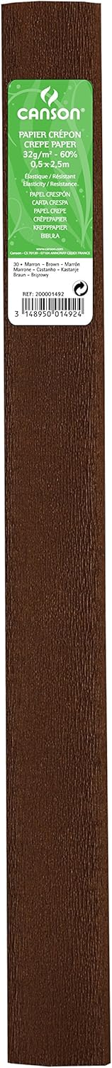 PAQ/10 ROLLO CONTINUO PAPEL CRESPON 50X250CM MARRON 52G