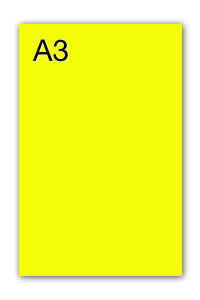 PAQ/50 CARTOLINAS IRIS A3 250G. AMARELO FLUORESCENTE