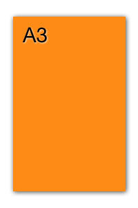 PAQ/50 CARTOLINES IRIS A3 250G. TARONJA FLUORESCENTE