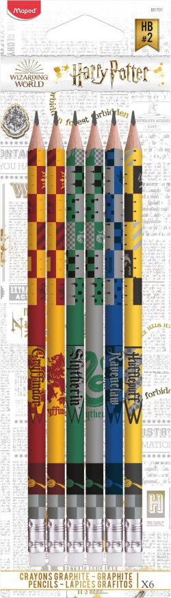LÁPIS DE GRAFITE HB COM BORRACHA HARRY POTTER