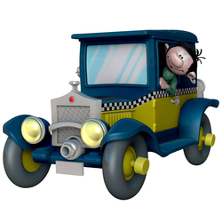 Figura Hucha Taxi Fiat 509 Gaston 15Cm