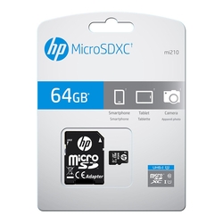 Tarjeta memoria micro secure digital sd 64gb hp class 10 u1