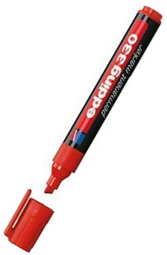 rotulador edding 330 rojo marcador punta biselada