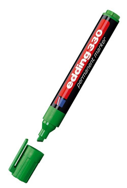 rotulador edding 330 verde marcador punta biselada