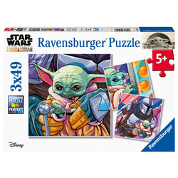 Puzzle Baby Yoda Mandalorian Star Wars 3X49Pzs 7 Unidades