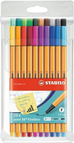 ESTOXO 20 CORES STABILO POINT 88 PUNTA DE FIBRA 0,4MM.