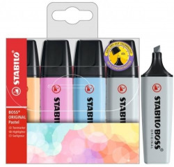 ESTOIG 4 MARCADORES FLUORESCENTES STABILO BOSS PASTEL SURT