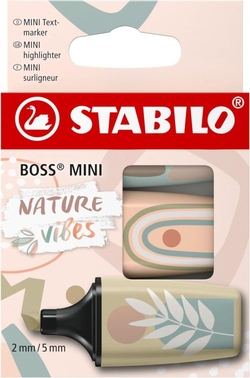 Estuche 3 marcadores stabilo boss mini naturevibes