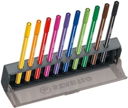Estuche click set 10 stabilo pen 68 colores surtidos