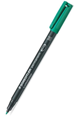 (D) LUMOCOLOR PERMANENT MARKER 317 GREEN M TIP