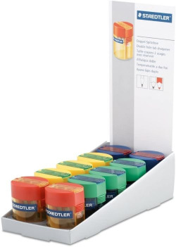 C/10 AFILALAPICES DOBLE PLASTICO CON DEPOSITO CORES