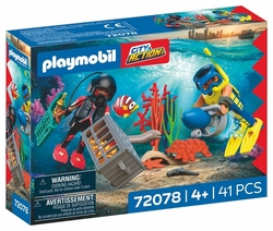POLICIA BUZO CON TESORO PLAYMOBIL