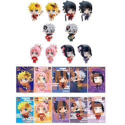 Set Figuras Con Postales Megahouse Naruto Shippuden Petit Ch