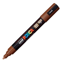 MARCADOR UNI-POSCA PC5M COLOR MARRON OSCURO PUNTA 1,8-2,5MM