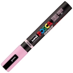 Marcador uni-posca brush punta 1-4mm pc-5br color rosa claro