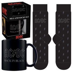 Caja regalo taza y calcetín de vuelta al negro AC/DC