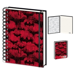 Set De Cuaderno Y Bolígrafo Dc Comics Batman Rojo