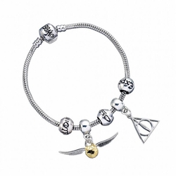 Set Regalo Harry Potter Pulsera, 2 Colgantes Y 3 Cuentas