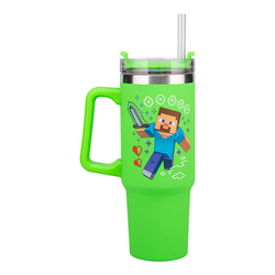 Vaso De Viaje Termico Con Pajita 900Ml Minecraft