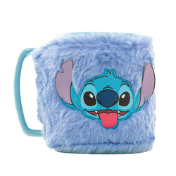 Taza Con Funda De Peluche Cara Stitch 440 Ml