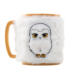 Taza Con Funda De Peluche Hedwig 440 Ml