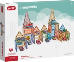 JUEGO MAGNETICO DE VEHICULOS 72 PIEZAS GIROS