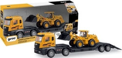 2 EN 1 CAMION DE TRANSPORTE Y PALA LUZ Y SONIDOS GIROS