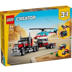 CAMION PLATAFORMA CON HELICOPTERO 3 EN 1 LEGO