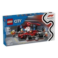 PARADA EN BOXES DE F1 Y EQUIPO DE MECANICOS LEGO
