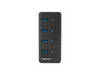 Hub Natec Mantis 2 Usb 3.0 4 Puertos On Off Con Alimentador