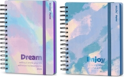 Agenda espiral anual 2026 serie pastel día página 10x15cm modelos surtidos