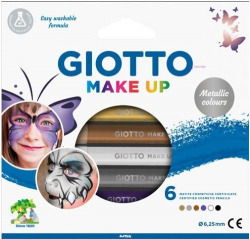 ESTOJO 6 LÁPIS COSMETICOS GIOTTO MAKE UP CORES METAL