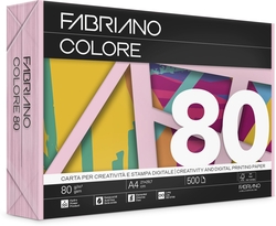 PAQUETE A4 500H 80G FABRIANO COLORE ROSA