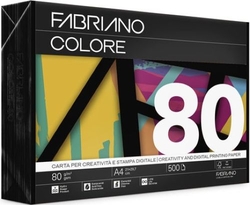 Paquete a4 500h 80g fabriano colore negro