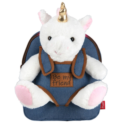Mochila + Peluche Unicornio Tiara 26Cm