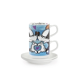 Set De 2 Tazas Y 2 Platos Expresso Mickey & Minnie