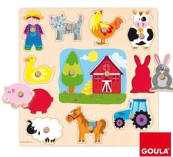 Puzzle siluetas granja