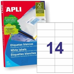 C/100 HOJAS ETIQUETAS FT/IM 105X42,4 APLI CANTOS RECTOS