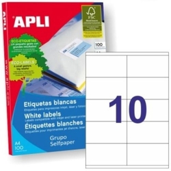 C/100 HOJAS ETIQUETAS FT/IM 105X57 APLI CANTOS RECTOS