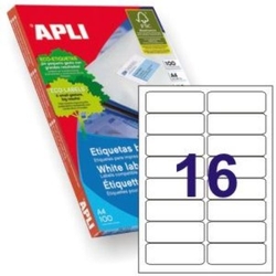 C/100 HOJAS ETIQUETAS FT/IM 105X35 APLI CANTOS RECTOS