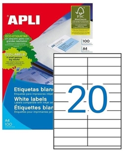C/100 hojas etiquetas ft/im 105x29 apli cantos rectos