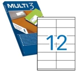 C/100 FEUILLES ETIQUETAS FT/IM 97X42,4 MULTI3 CANTOS RECTOS